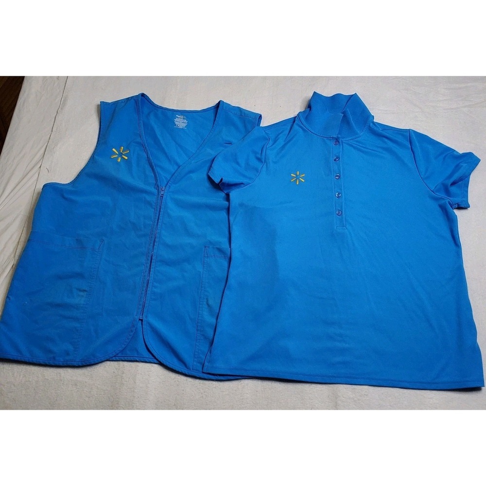 Walmart Women's Employee Shirt And Vest Size XL See Description